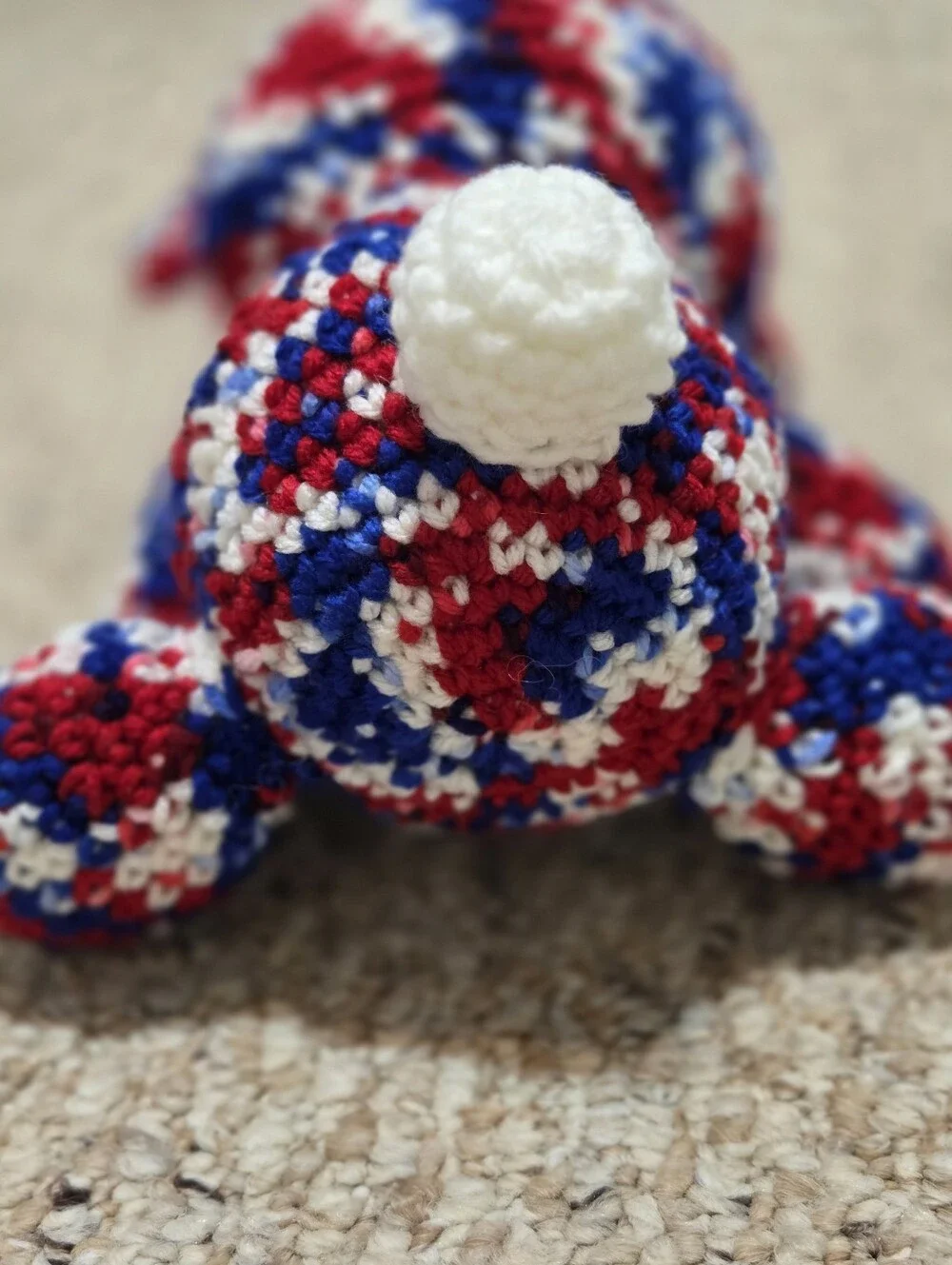 Handmade Crochet Patriotic Teddy Bear Plushie